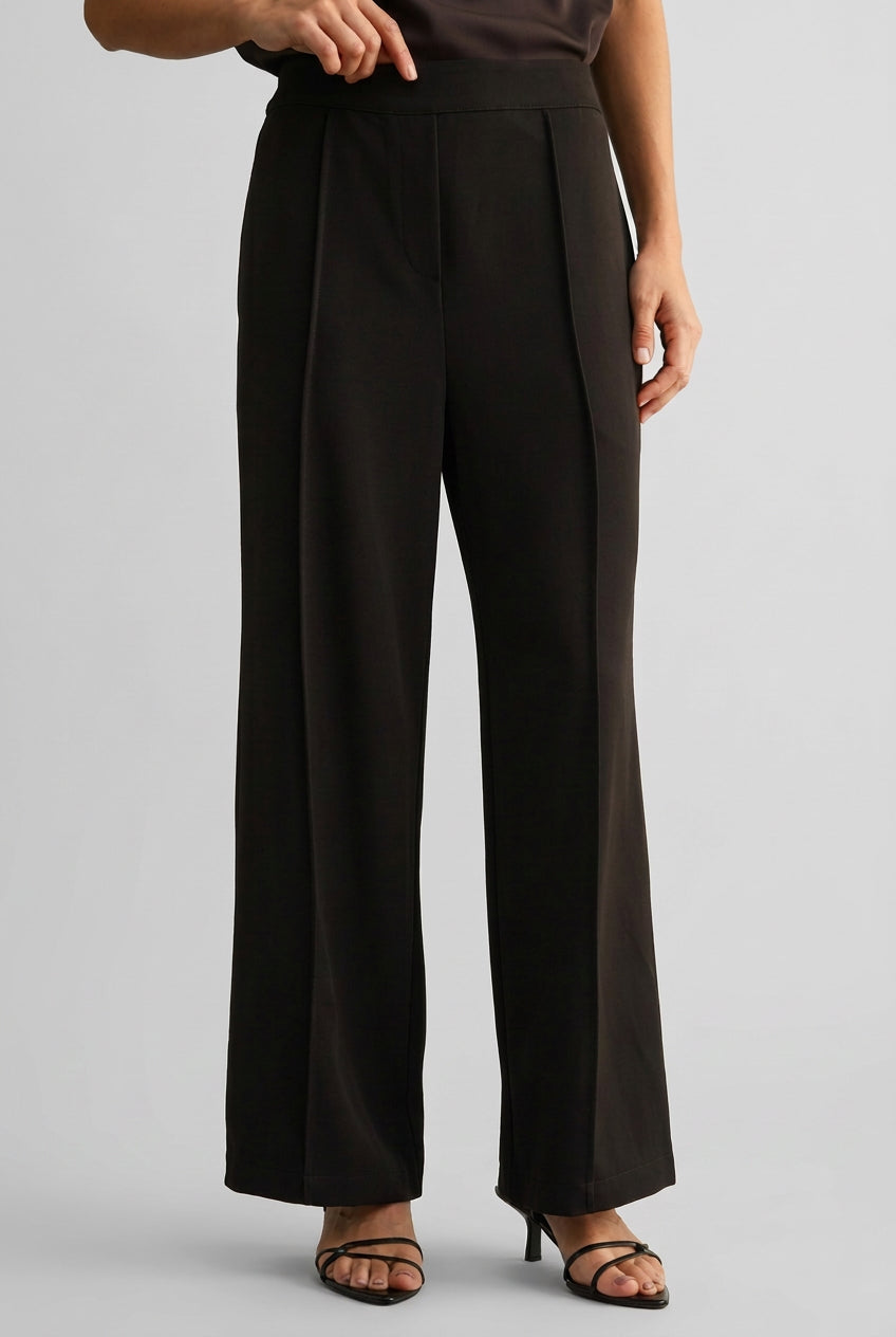 Charley Pintuck Front Seam Pants-Chocolate Blend