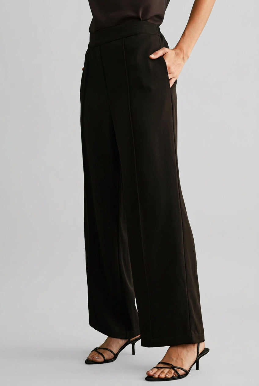 Charley Pintuck Front Seam Pants-Chocolate Blend