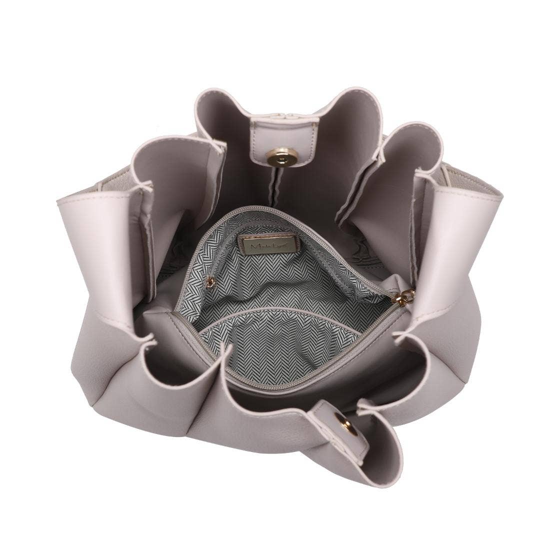 Two-Tone Hobo Handbag-Ivory Butter