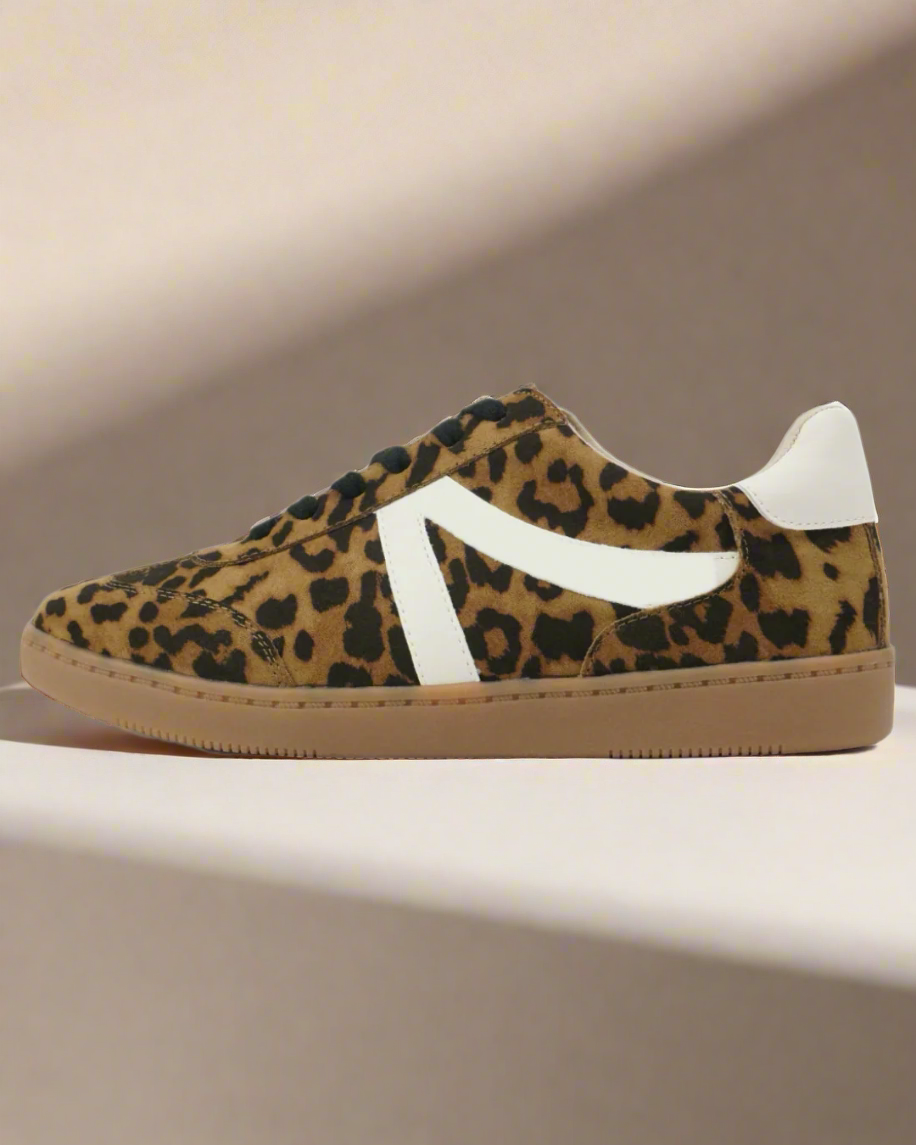 Galton Cheetah Sneakers-Brown Beige