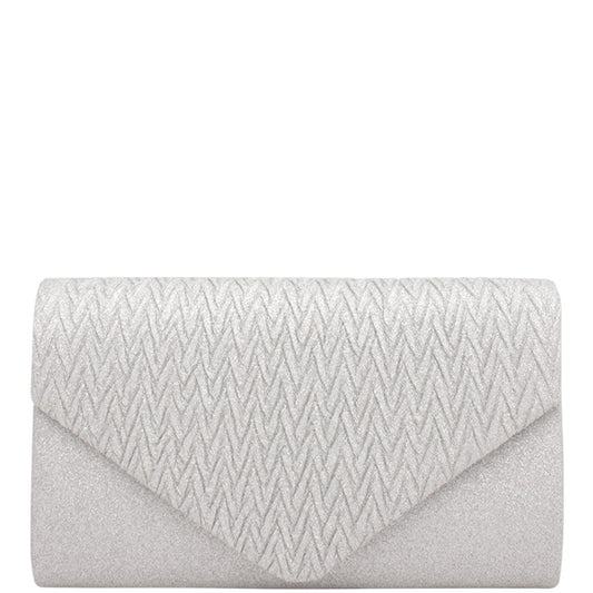 Grace Glitter Flap Envelope Clutch Crossbody Bag