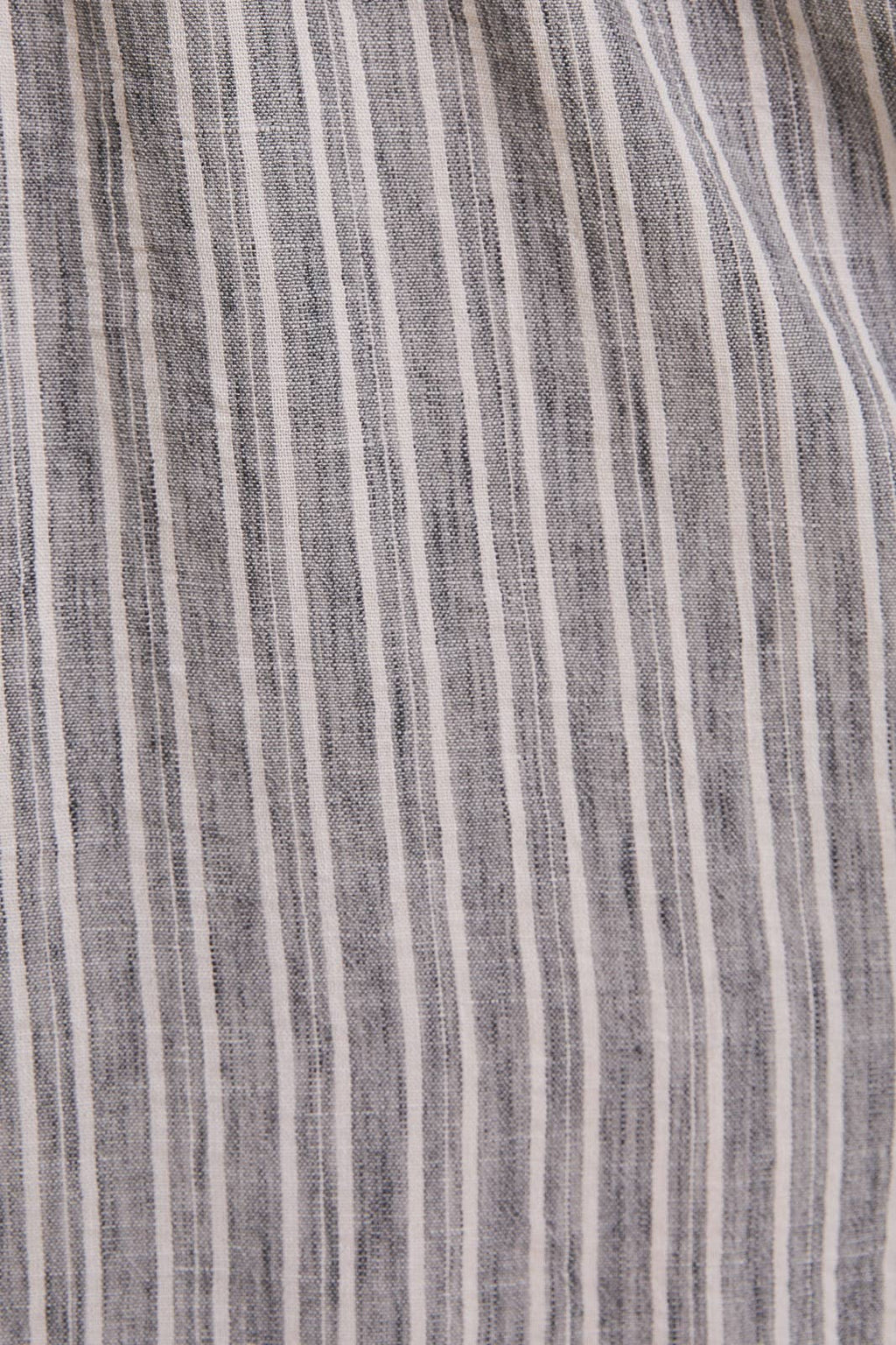 Close-up of blue and white striped fabric