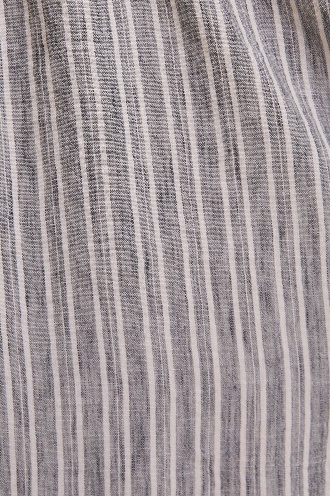 Close-up of blue and white striped fabric