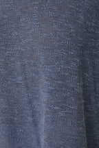 Close-up of a textured indigo knit  fabric surface