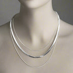 Sterling Silver Non-Tarnish Layered Necklace