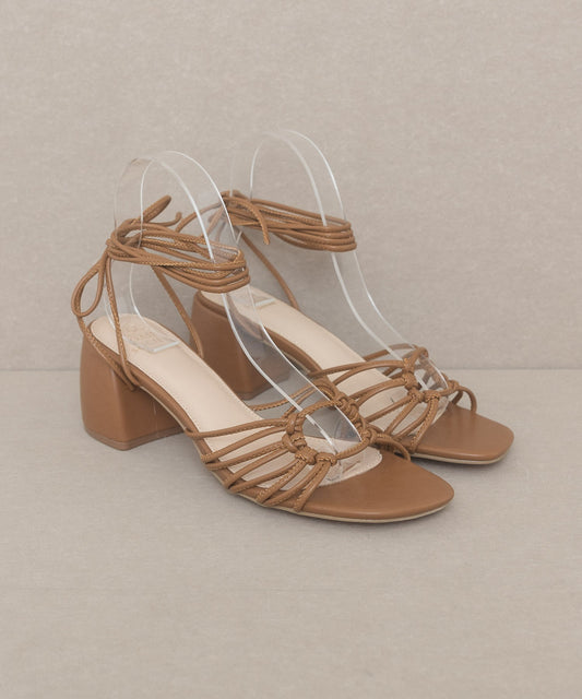 Lace Up Sandals-Brown