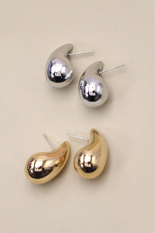 Tear Drop Earrings-Gold