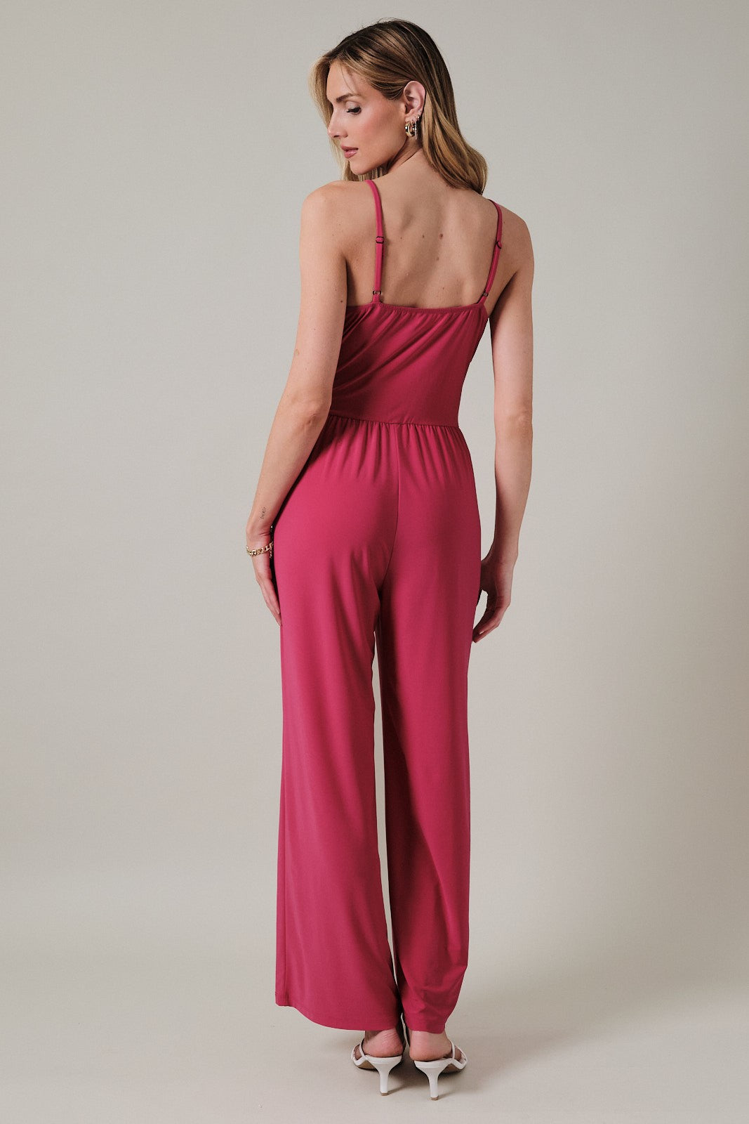 最終価格The Red Thread S utility jumpsuits 1 Surplice Spaghetti Strap Jumpsuit-Fuchsia Flowy | Women's