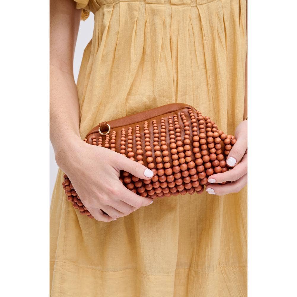 Beaded Clutch-Brown