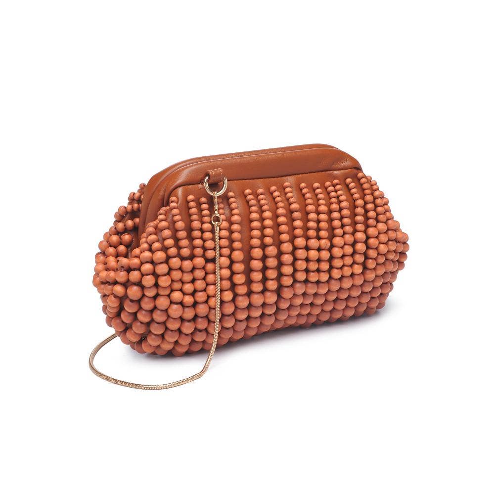 Beaded Clutch-Brown