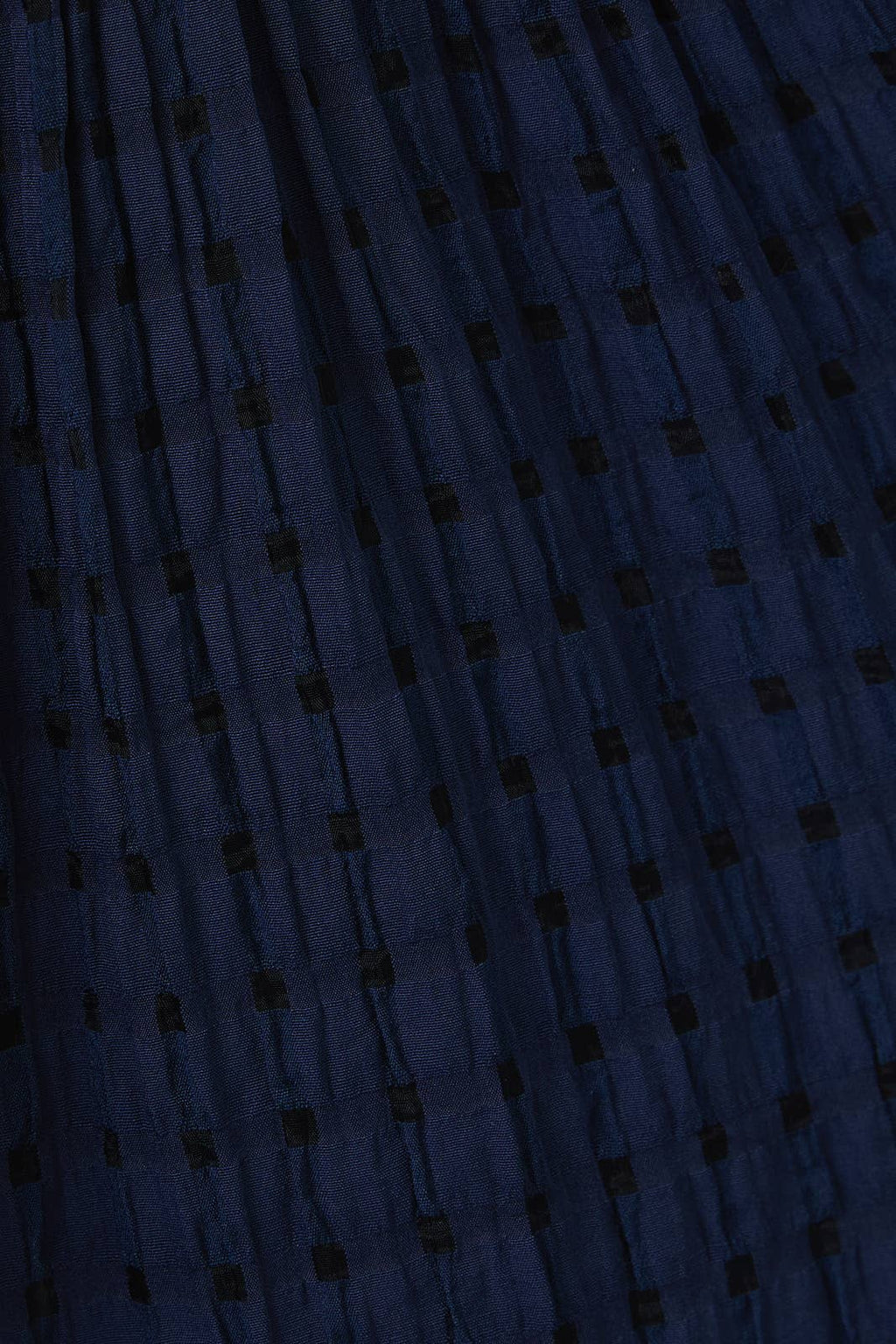 Women's navy block sheer fabric  midi dress