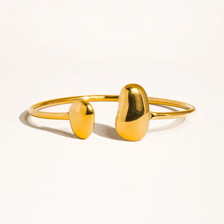 18K Non-Tarnish Round Thin Bracelet-Gold