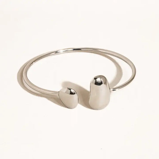 18K Non-Tarnish Round Thin Bracelet-Silver