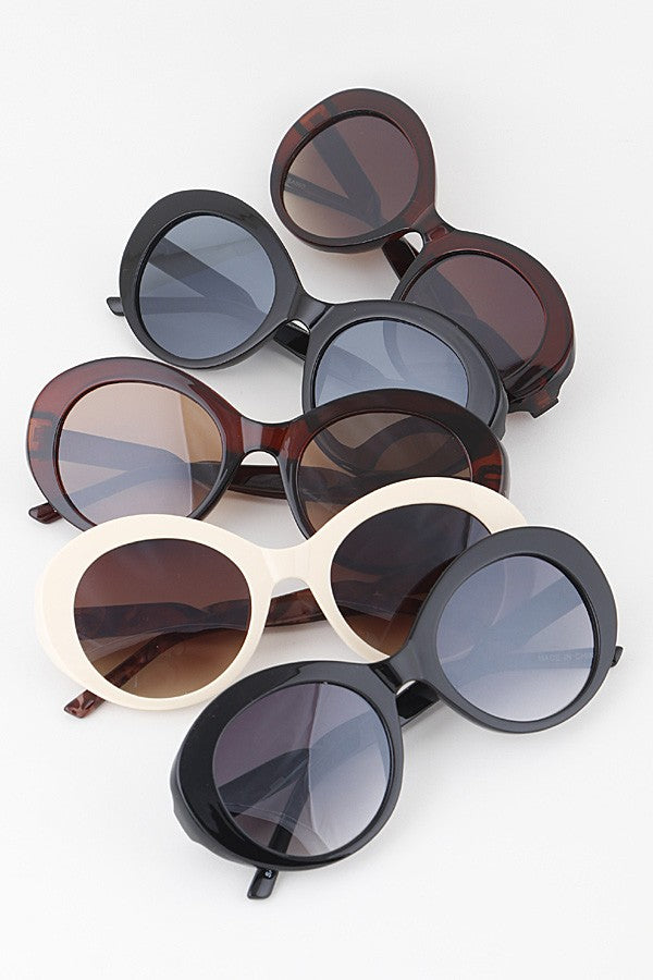 Minimal Round Sunglasses-Multi