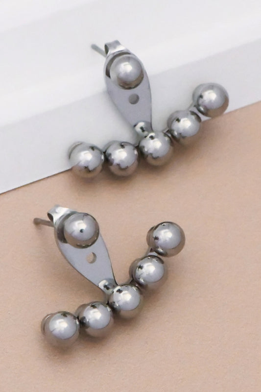 Miranda Ball Design Ear Jackets-Silver