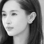 Miranda 18k Non-Tarnish Ball Design Ear Jackets-Silver