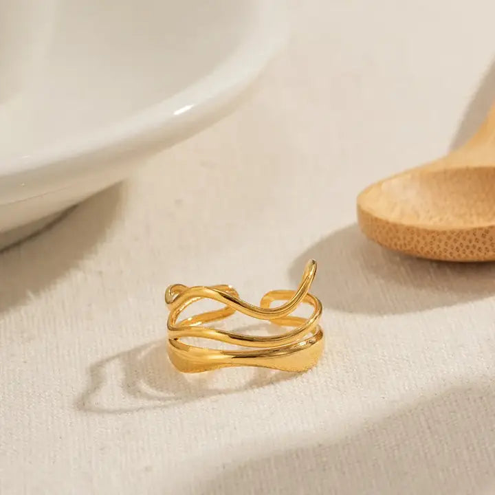 18K Non-Tarnish Minimalist Ring-Gold