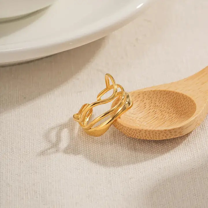 18K Non-Tarnish Minimalist Ring-Gold