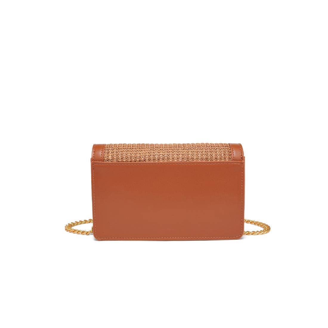 Woven Detail Crossbody-Brown