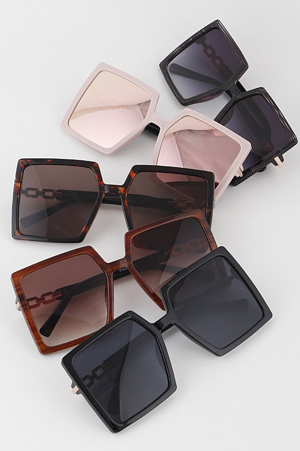 Oversized Square Sunglasses-Multi