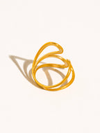 Abstract swirl ring on a white background