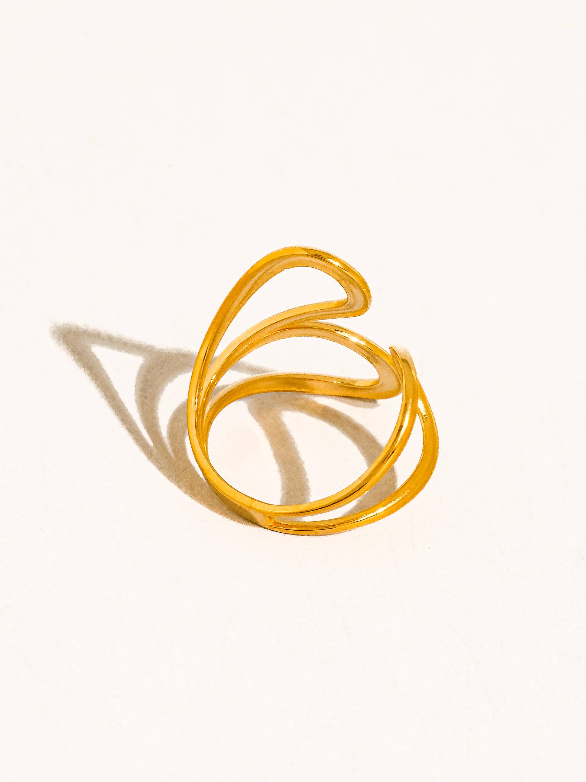 Abstract swirl ring on a white background