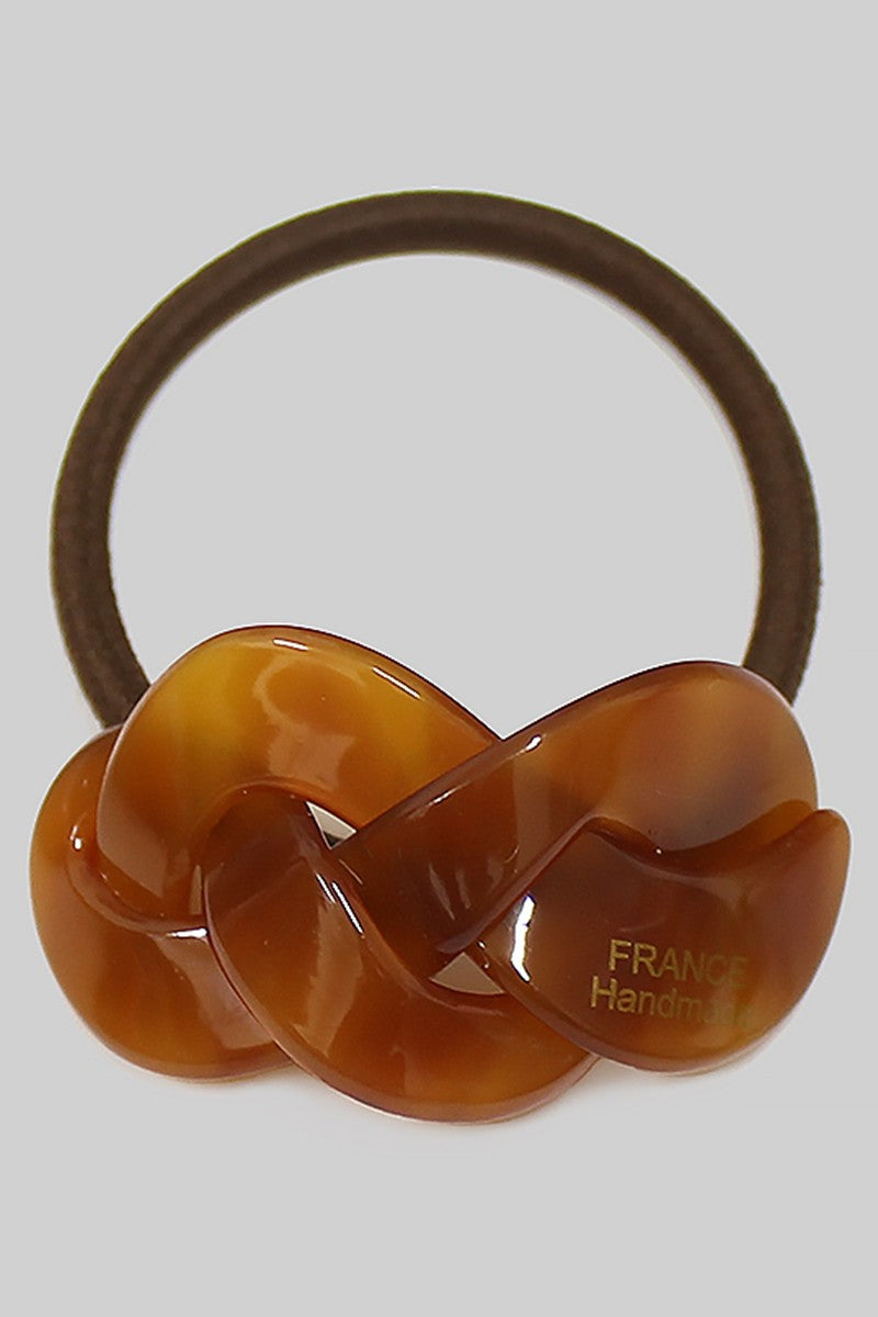 Twist Design Hair Tie-Brown Tortoise Shell