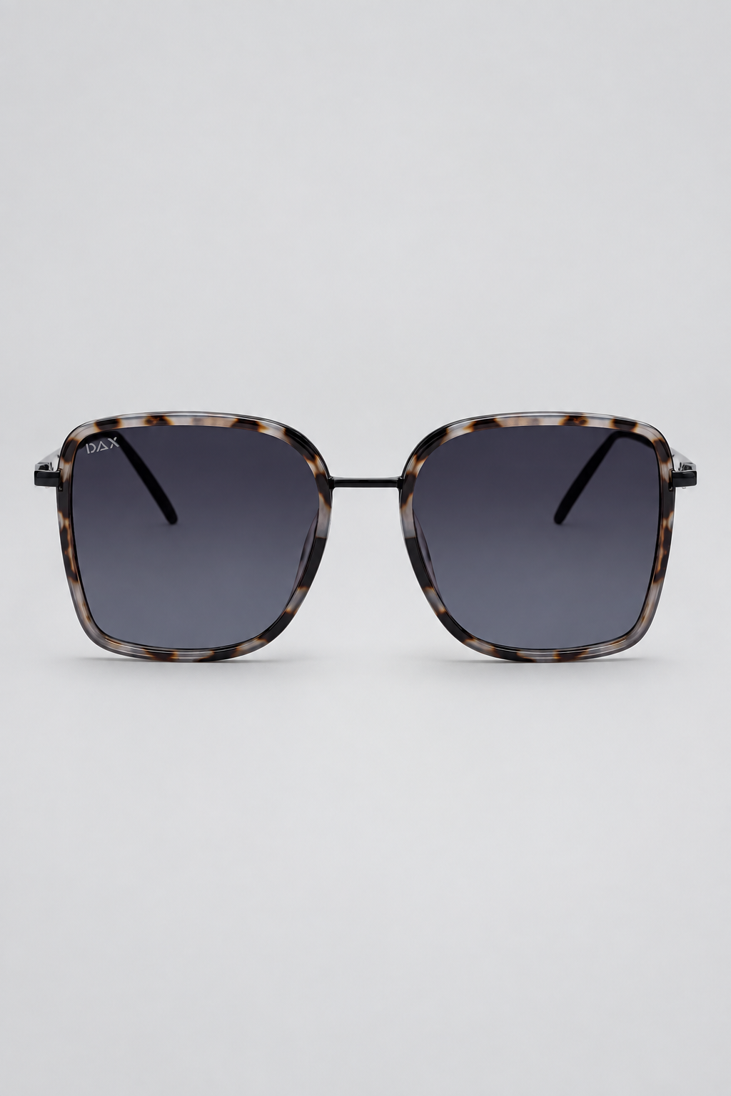 Grey cheetah sunglasses on a white background