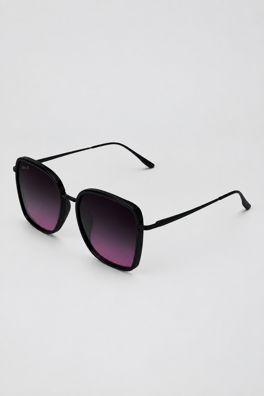 Black smokeshow sunglasses with gradient lenses on a white background, 