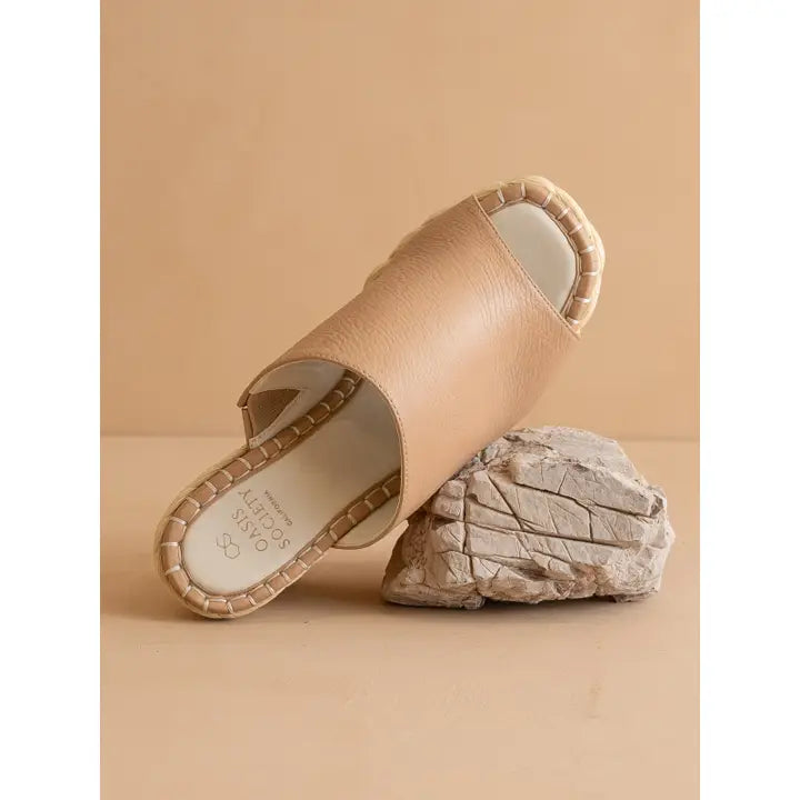 Espadrille Slip On Platform Wedge-Beige