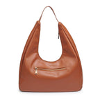 Woven Hobo Handbag-Brown