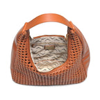 Woven Hobo Handbag-Brown