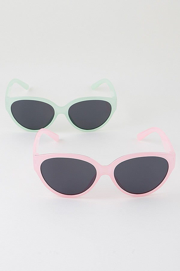 Round Cateye Sunglasses-Multi