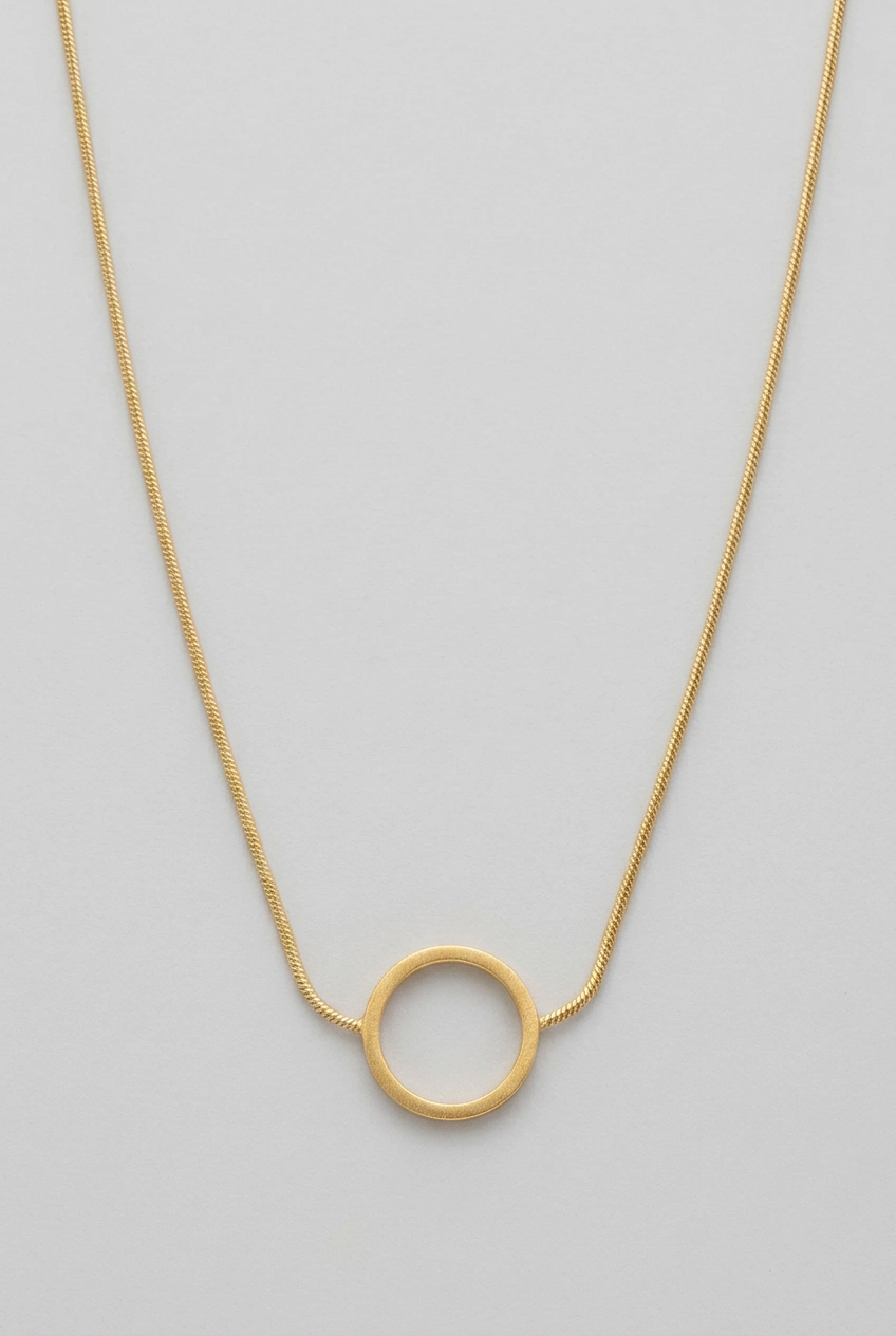 Megan Non-Tarnish Linked Ring Chain Necklace-18k Gold-Plated