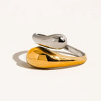 18K Non-Tarnish Wrap Ring-Gold Silver