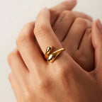 18K Non-Tarnish Wrap Ring-Gold