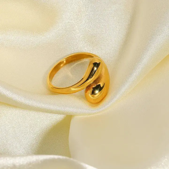 18K Non-Tarnish Wrap Ring-Gold