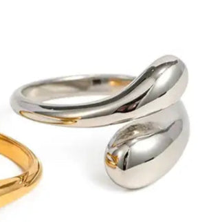 18K Non-Tarnish Wrap Ring-Silver