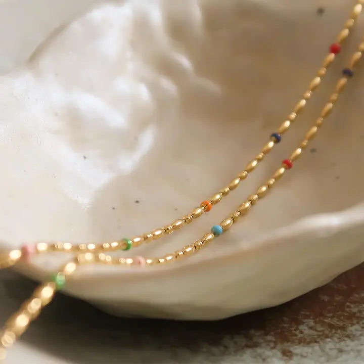 Petite Beaded Necklace-Multi