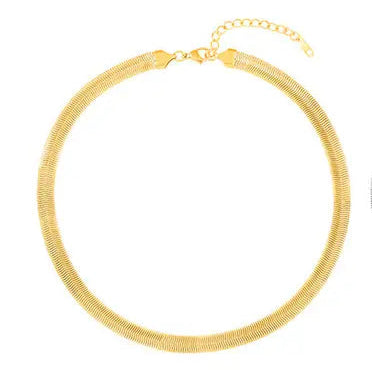 Women's 18K Gold-Plated Non-Tarnish Mesh Link Necklace