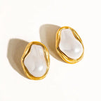 18K Non-Tarnish Classic Pearl Earrings