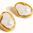 18K Non-Tarnish Classic Pearl Earrings