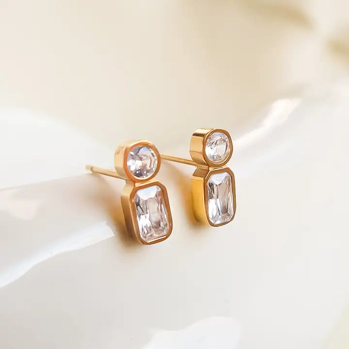 18K Non-Tarnish Mini CZ Studs