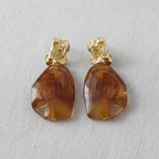 Vintage Drop Earrings-Brown