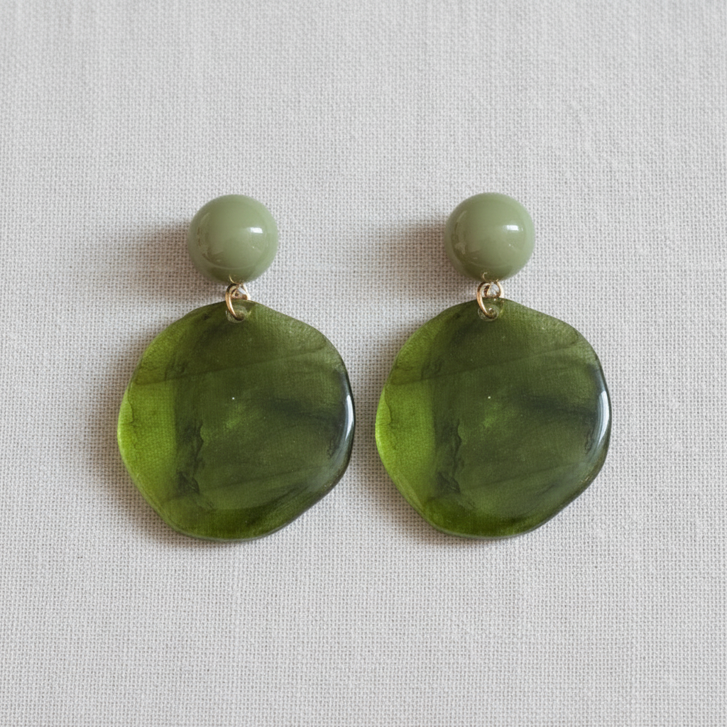 Vintage Circle Stud Earrings-