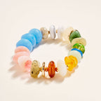 7.25 Mixed Colorful Resin Bead Stretch Bracelet