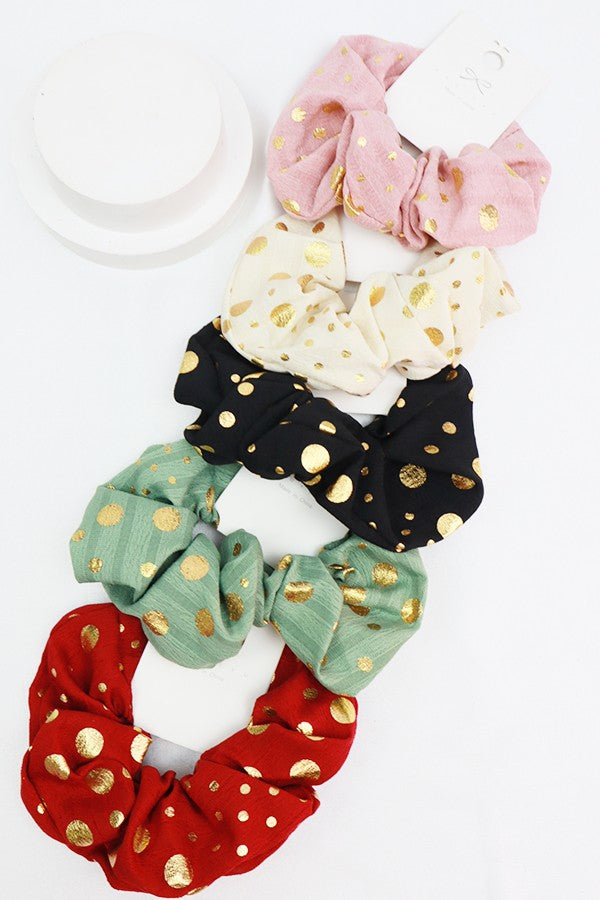 Girl Glitter Dot Scrunchie - Erma Jean