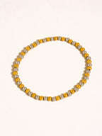 Perlisse Non-Tarnish Two Tone Beaded Bracelet-18K Gold Plated