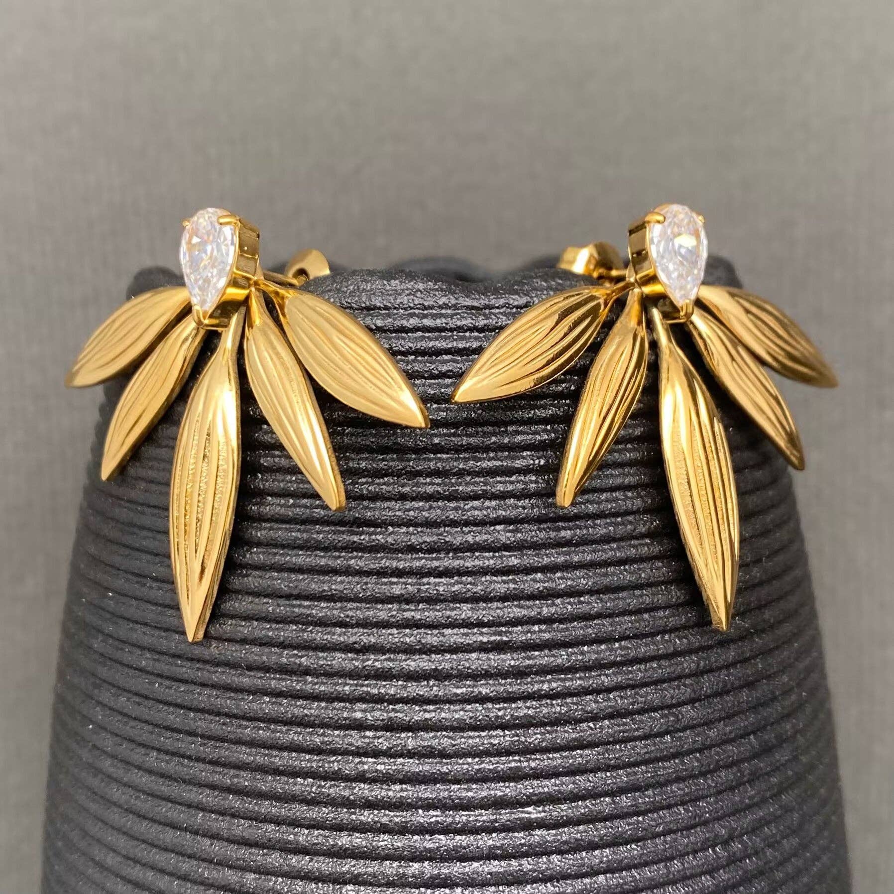 Palona Zircon Inlaid Earrings