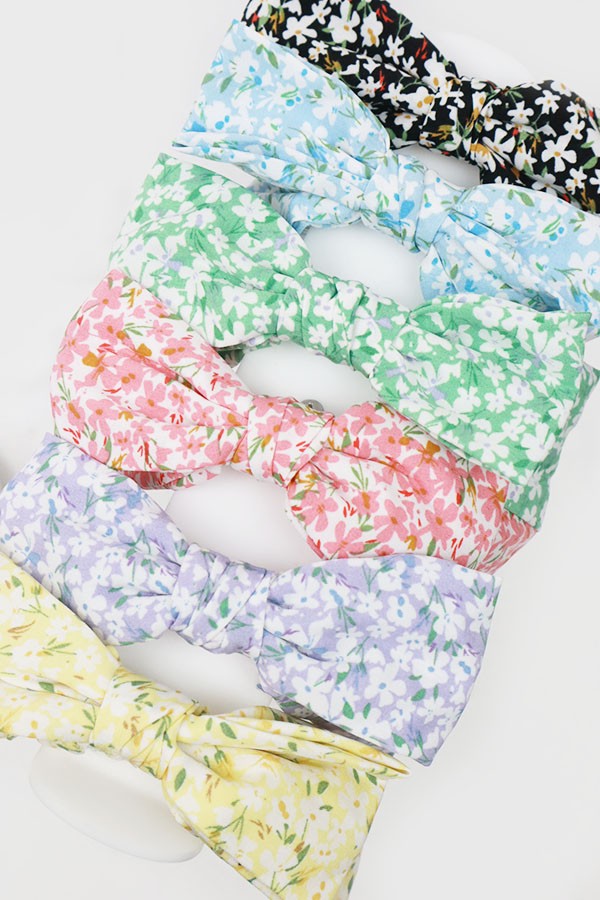 Floral Bow Headband - Erma Jean